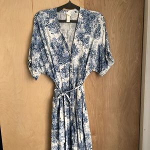 Blue patterned h&m dress